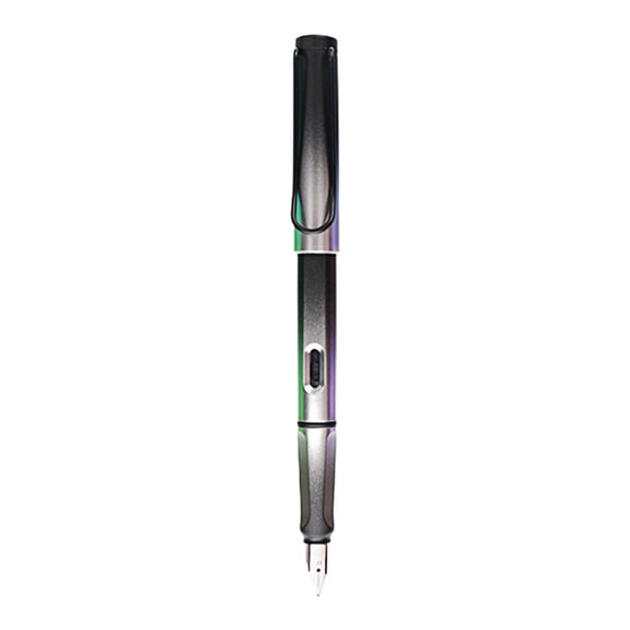 BIBABLYKE Fountain Pens,Gradient Color Fountain Pen Visible Window Removable Piston-Filled Ink Absorber 0.35mm 0.5mm Nib Comfortable Grip for Sketching,Journaling,Calligraphy,Doodling