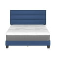 thumbnail image 6 of Boyd Sleep Piedmont Blue Faux Leather Full Size Fully Upholstered Platform Bed Frame with Adjustable Headboard, 6 of 12