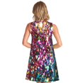 thumbnail image 2 of Bixox Color Shiny Print Women's Sleeveless A-Line Dress with Pockets, Casual Knee-Length Tank Dress for Summer-3X-Large, 2 of 7