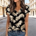 thumbnail image 2 of Satin Shirts for Women Stripe Print V Neck Short Sleeve T-Shirt Silky Soft Blouse Tops Business Casual Outfits Going Out Tops Dressy Trendy Shirt 2026 Spring Summer Vacation Outfits|Khaki|2XL, 2 of 6