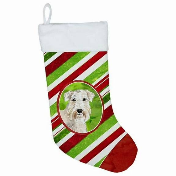 Carolines Treasures CK4075CS Wheaten Terrier Christmas Candy Stripe Christmas Stocking