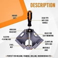 thumbnail image 5 of Single Handle 90 Degree Right Angle Clamp - Adjustable Aluminium Alloy Quick Grip Corner Clip Photo Frame and Other Projects - Grey Pack of 1, 5 of 5