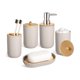 thumbnail image 1 of Juego De Baño 5 Piezas Dispensador Accesorios Plásticos Crema, 1 of 5