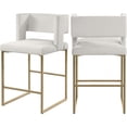 thumbnail image 1 of Tabouret de comptoir en velours Caleb, 1 of 35