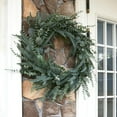 thumbnail image 5 of 24" Eucalyptus Wreath for Front Door - Large Artificial Greenery Outdoor Wreath for Porch, Window,Farmhouse,Home,Holiday,Christmas Hanging Decor- Spring, Summer, Fall, All Seasons, 5 of 7