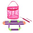 thumbnail image 4 of De Telar De Tablero De Tejer Desmontable Con Bolsa De Almacenamiento Para Tejer Bufanda De Calcetín Macarena Telar de tejer cuadrado, 4 of 8