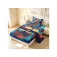 thumbnail image 2 of Homewish Tree Of Life Botanical Art Twin Sheets,Watercolor Gradient Bedding,3-Piece,1 Flat Sheet,1 Fitted Sheet and 1 Pillowcase, 2 of 6