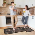 thumbnail image 6 of SKYSONIC Wooden Old Books Kitchen Mats Set of 2 Retro Style Anti Fatigue Floor Runner Rug Non Slip Comfort Mat 19.7x27.6 Inch + 19.7x47.2 Inch for Living Room Laundry Room Hallway, 6 of 7