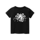 thumbnail image 5 of 2024 Nueva camiseta de moda para niños, ropa para niños de manga corta en blanco y negro, camiseta con estampado de roca para niños y niñas, 5 of 5