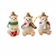 thumbnail image 2 of Snowman Ornament under $5! Cagogo Christmas Snowman Bear Desktop Ornament, Resin Snow Scene Figurine, Cute Winter Decor for Tabletop, Christmas Village Prop, Holiday Desk Decor for Office Home, 2 of 9