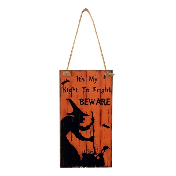 Xihbxyly Letrero de Amistad de Halloween, Colgante Decorativo de Madera, Impresión de Alta Precisión En Colores Brillantes, Ideal para Colgar En Interiores y Exteriores, Regalo de Temporada para Pare