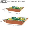 thumbnail image 4 of Jewelry Dish Trinket Tray Home Decor Wedding Gift for Her Small Ring Holder Pineapple Hawaii Palm Leaves Pattern Flag, 16x16cm, 4 of 6