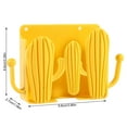 thumbnail image 4 of Wall Mounted Cactus Storage Box Punch-free Self-adhesive Remote Controller Mobile Phone Charging Organizer Holder Household Hook Bright Yellow, 4 of 8