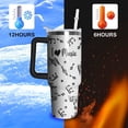 thumbnail image 4 of 40oz Music Teacher Gifts Tumbler with Handle and Straw, Musical Note Stainless Steel Insulated Cup with Lid, Travel Coffee Mug Water Bottle, Birthday Gifts for Women Men, 4 of 6