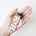 thumbnail image 4 of Wukai Tree Squirrel Print Leather Car Keychain, Universal Key Fob Keychain, Leather Key Chain Holder for Men and Women,360 Degree Rotatable, 4 of 5