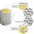 thumbnail image 3 of Yellow Grey Shower Curtain, 72" x 72", Herringbone Abstract Waterproof Bathroom Curtain Washable Shower Curtain Set with 12 Hooks, 3 of 6