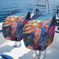 thumbnail image 4 of KUIFORTI Brown Starfish Golf Seat Covers for Cart Travel Sports Golf Cart Accessories Foldable Non-Slip Fits for EZGO, Yamaha, Club Car and More 2 Seats Golf Carts, 4 of 7