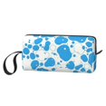 thumbnail image 3 of Portable Storage Bag 7.9×3.5×2.4in Simple Design Convenient Storage And Finishing Bag Light Body Can Be Used As A Cosmetic Bag Storage Bag Milk Cow Skin Print Style Powderblue_3, 3 of 8