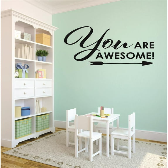 Family You are Awesome Cute Quotes & Sayings Wall Decal Decoration You are Awesome Cute Text Typography Lasts Years and Easily Removable - Size: 14 In(W) x 20 In(H)