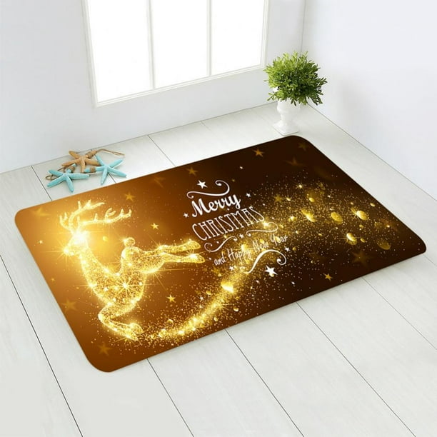Christmas Rugs Winter Holiday Doormats NonSkid Floor Mat for Indoor Outdoor Home Garden
