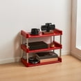 thumbnail image 4 of Floor Standing Storage Rack, Home Multi-Layer for Bedroom Kitchen Organizer for Convenient Daily Use Space Saving(Red), 4 of 6