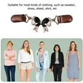 thumbnail image 4 of 2Pcs Women Metal Lapel Pin Delicate Safety Pin Sweater Tighten Clamp Breastpin, 4 of 7