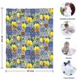 thumbnail image 4 of Yellow Lemon Fruit Clusters Blue Pattern Blanket,Comfortable Soft Flannel Throw Blanket,All Season,Warm Lightweight Blankets for Sofa Bed Couch Living Room Chair,30"x40", 4 of 4