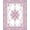 Pink Purple, Pattern 2, variant on ODIKA Storybook Whimsical Medallion With Transitional Floral Carousel Trim for Guest Room, Lounge, Apartment, Non-Slip Low Profile