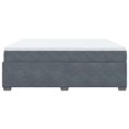 thumbnail image 3 of vidaXL Box Spring Bed with Mattress Dark Grey California King Velvet, 3 of 5
