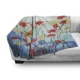 thumbnail image 3 of Flower Soft Flannel Fleece Throw Blanket, Composition Colorful Plants Spring Season Arrangement Hand Drawn Painting Design, Cozy Plush for Indoor and Outdoor Use, 50" x 60", Multicolor, by Ambesonne, 3 of 6