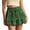 Green, variant on GJSYRH Shorts for Women Ruffled Tiered Pleated Mini Skirts Boho High Waist Flowy Comfy Tennis Golf Skorts Brown M