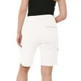 thumbnail image 5 of CYRBOKO Womens Workout Shorts, Summer Comfy 2025 Casual Cargo Shorts White Size L, 5 of 8