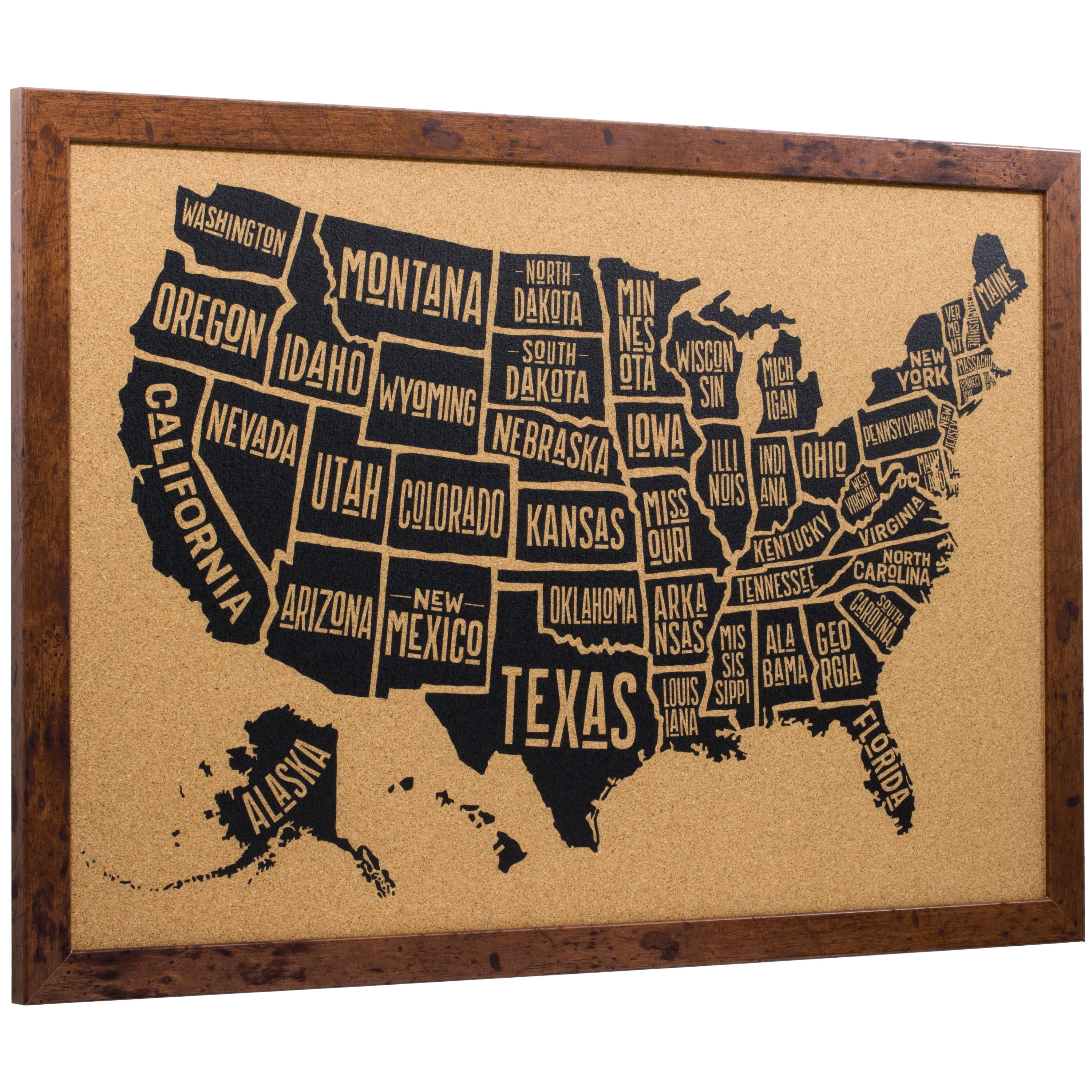 18x24 I would go anywhere with you Solid Cork Push Pin Travel Map