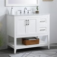 thumbnail image 2 of Elegant Decor Aubrey 36" Single Quartz Top Bathroom Vanity in White, 2 of 15