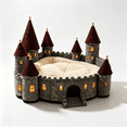 thumbnail image 4 of Castle Pet Bed, Fairytale Tower‑Surrounded Pet Sleeping Hut, Anti‑Slip Base Comfort Cushion Bed for Indoor Pets, 4 of 5