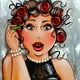 thumbnail image 1 of Cuadros Decorativos Mujeres 5D diy Full Round Drill Diamond Painting Rhinestone Art Decor (V586) Tmvgtek embutido en tela, 1 of 9