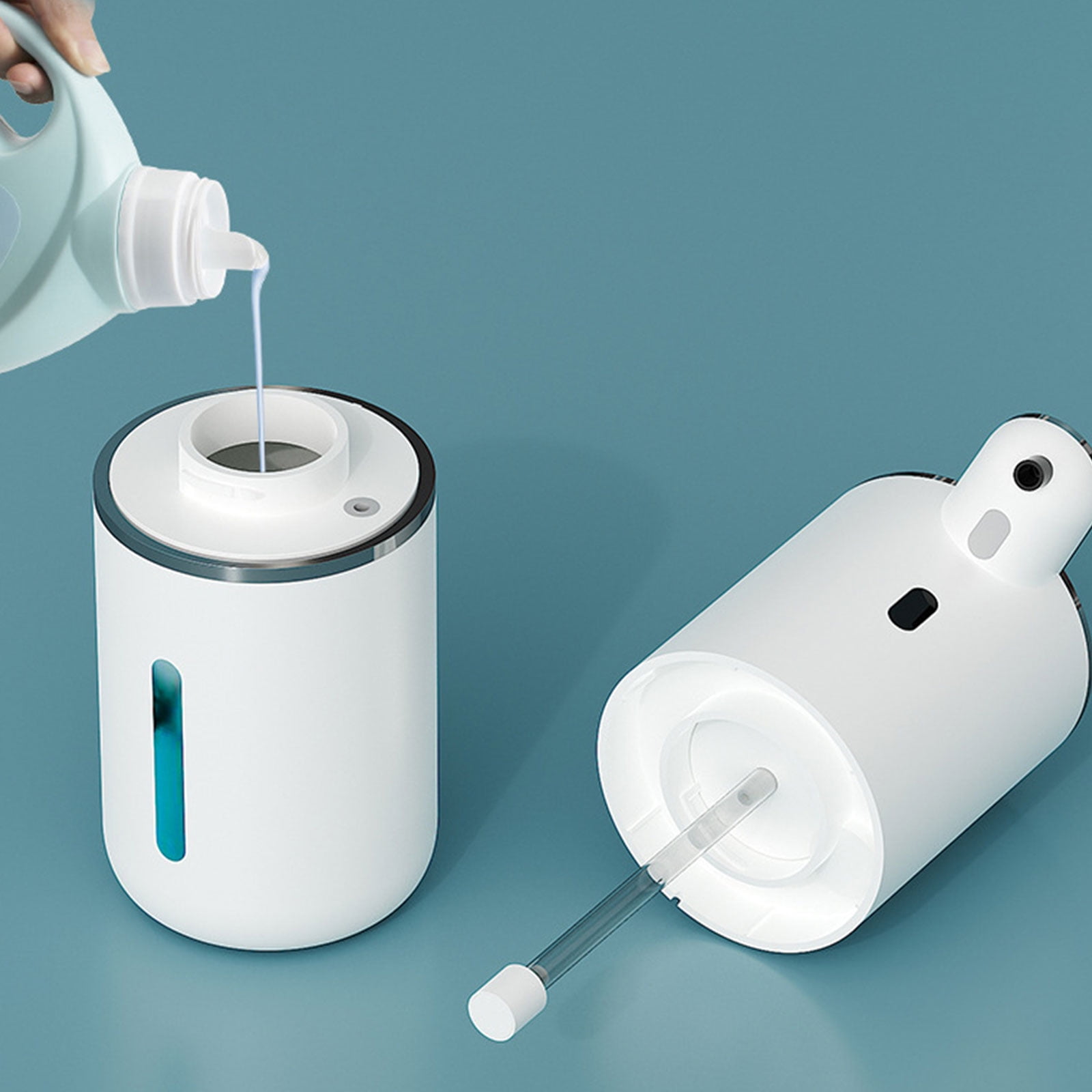 Automatic Hand Soap Dispenser Touchless Hand Washer Countertops 380ml Soap Dispenser for Home Restaurant Easy to Use