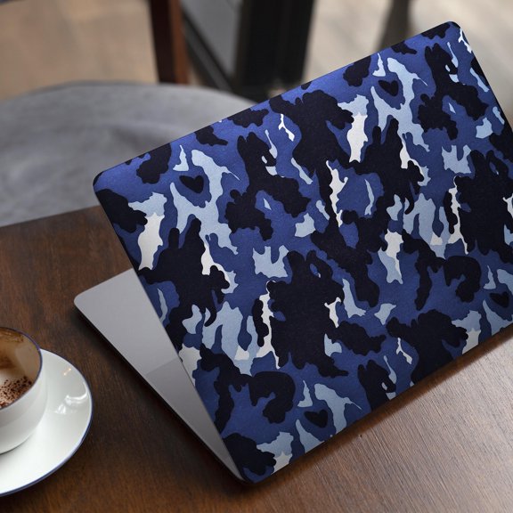 DesignSkinz Blue Vector Camo Full-Body Skin Decal Wrap Cover for MacBook 12" Retina (A1534)