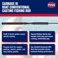thumbnail image 2 of Penn Carnage III Boat Conventional Casting Fishing Rod, 7’, Loads 40 – 80 Lbs, Black, 2 of 10