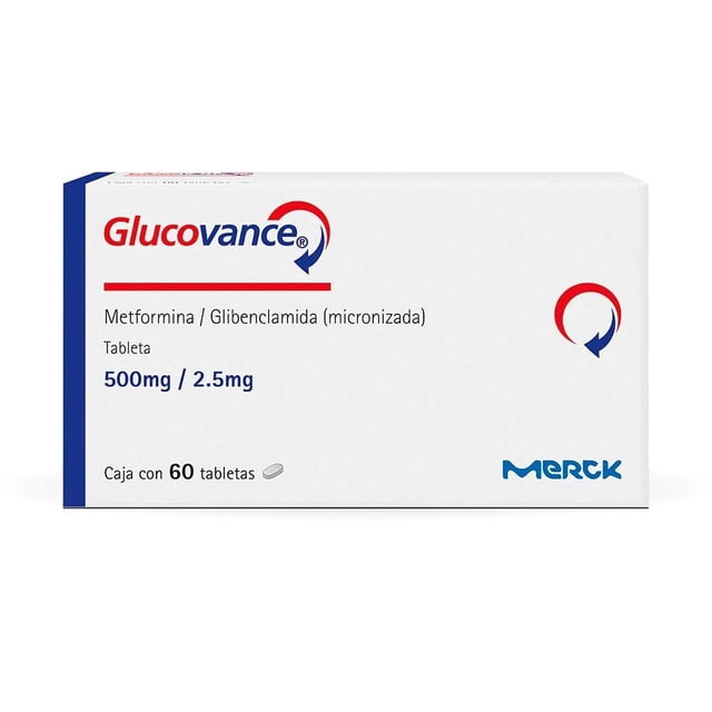 Glucovance Metformina 500 mg 2.5 mg 60 tabletas