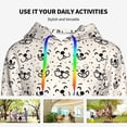 thumbnail image 4 of Cauagu DOGS FACE for Women's Hooded Sweatshirts Pullover Hoodie for Women Fall Workout Sweat Long Sleeve Preppy Sweatshirts-X-Large, 4 of 7