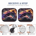 thumbnail image 5 of Kdxio Explosive Fluid Splash Art Print 2-Piece Sun Shade Front Windshield - Foldable Car Front Window Sunshades for Most Sedans SUV Truck, 5 of 5
