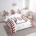 thumbnail image 3 of Manfei Monogrammed D Theme 7-Piece Twin Bedding Sets,Baseball Gamer Bedding Comforter Set,Ball Sport Game Sheet Sets For Boy Teens,Ultra Soft Bedroom Decor Reversible, 3 of 8