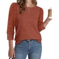 thumbnail image 3 of WIHOLL Long Sleeve Shirts for Women Lightweight Crew Neck Sweaters Fall Womens Tops Dressy Casual Fall Clothes, 3 of 10