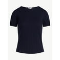 thumbnail image 5 of Free Assembly Women's Crewneck Top with Short Puff Sleeves, Sizes XS-XXL, 5 of 5