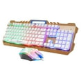 thumbnail image 1 of Aqestyerly T21 Key Mouse Set 104 Key Colorful Backlight Game Mechanical Handle Internet Cafe Set Game Set Additional Mobile Phone Bracket, 1 of 6
