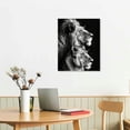 thumbnail image 3 of Nawypu Canvas Painting Lion Couple Animal Black and White Wall Art Africa Lion Poster and Modern Minimalist Photo Wall Living Room Bedroom Decoration, 3 of 5