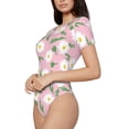thumbnail image 2 of Fotbe Daisies Flowers Women's Crew Neck Short Sleeves Bodysuit Tops Round Neck Slim Sleeveless Soft Comfortable Basic-X-Large, 2 of 9