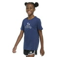 thumbnail image 3 of Girls 7-16 adidas Regular Fit Tee Color: Violet Size: X LARGE, 3 of 4