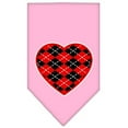 thumbnail image 6 of Pet and Dog Bandana Screen Printed, "Red Argyle Heart", 6 of 10